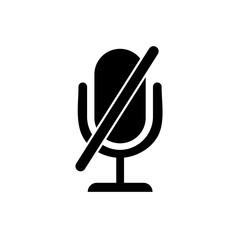 Microphone icon. Black icon on white background.