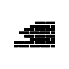 Bricks icon. Black icon on white background.