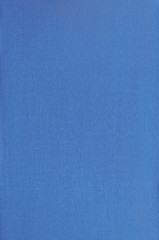 Natural Bright Blue Fiber Linen Cloth Book Binding Texture Pattern, Large Detailed Macro Closeup, Textured Vintage Fabric Burlap Canvas Background, Blank Empty Vertical Copy Space