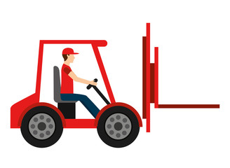 forklift truck isolated icon design