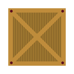 wooden box isolated icon design