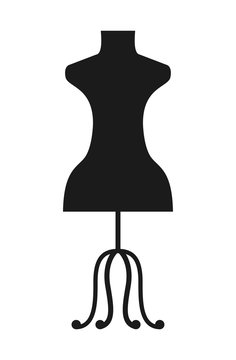 female mannequin isolated icon design