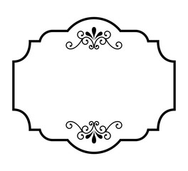 victorian frame isolated icon design