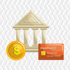 bank building isolated icon design, vector illustration  graphic 