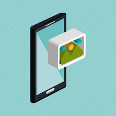 smartphone service isolated icon design, vector illustration  graphic 