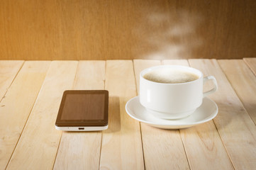 warm cup of coffee.