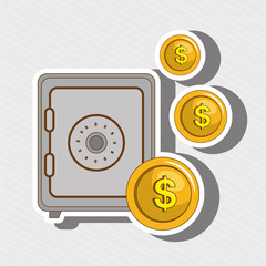 safe box isolated icon design, vector illustration  graphic 