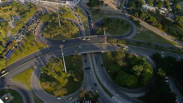 Roads and car traffic, Rio De Janeiro, Brazil