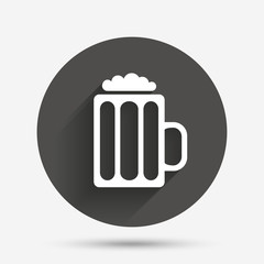 Glass of beer sign icon. Alcohol drink symbol.