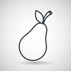 pear drawing isolated icon design, vector illustration  graphic 