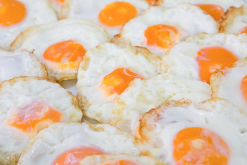 Fried egg for take for take away meal ,Street food