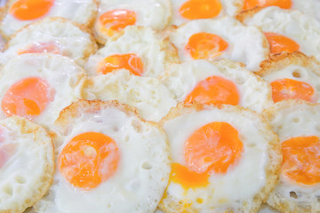 Fried egg for take for take away meal ,Street food