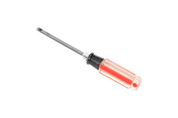 red screwdriver isolated