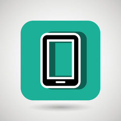 smartphone square button  isolated icon design, vector illustration  graphic 