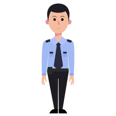 Security guard man, eps, vector, illustration, isolated, icon, logo
