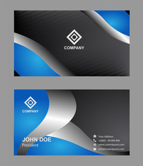 Abstract elegant black business card template
