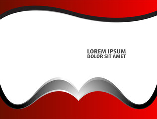 Red lines corporate leaflet design
