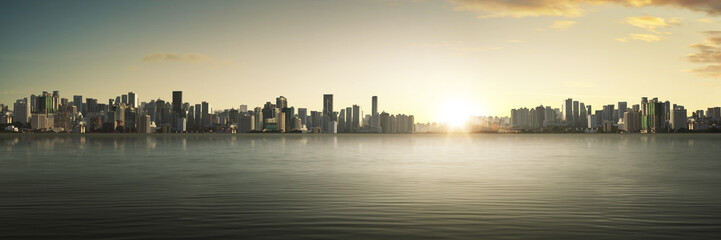 Fototapeta na wymiar City skyline panorama
