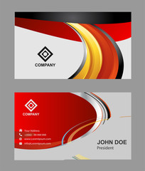 Red and black Business card
