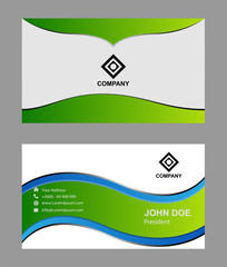 Modern simple business card vector template
