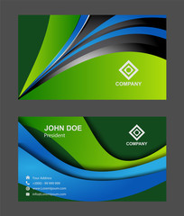 green business card design
