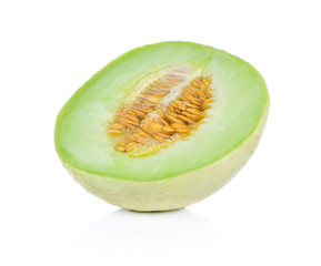 cantaloupe melon isolated on the white background.