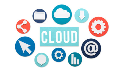 Cloud Network Computing Technology Concept