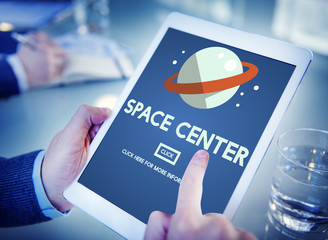 Office Worker Internet Connection Tablet Concept