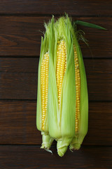 cob fresh raw natural organic corn © Olga Kriger