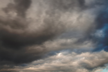 The blue sky with clouds