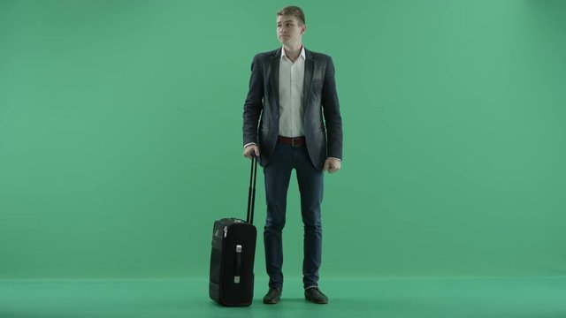 man with a suitcase