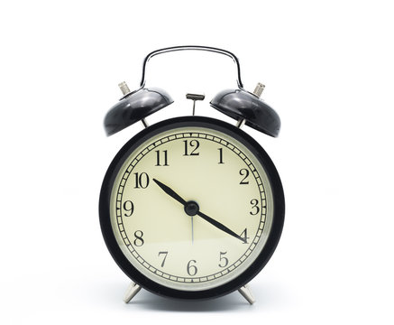 Retro alarm clock with copy space