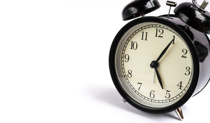 Retro alarm clock with copy space