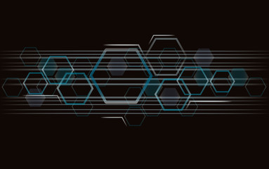 the shape of hexagon concept design abstract technology background vector EPS10