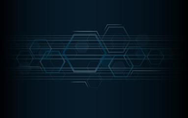 the shape of hexagon concept design abstract technology background vector EPS10