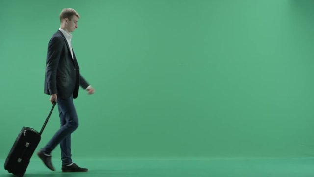 man with a suitcase