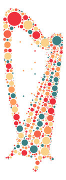 harp shape vector design
