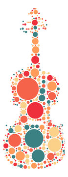 violin shape vector design