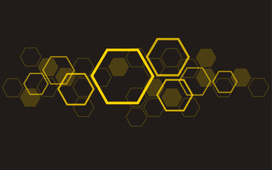 the shape of hexagon concept design abstract technology background vector EPS10 - obrazy, fototapety, plakaty