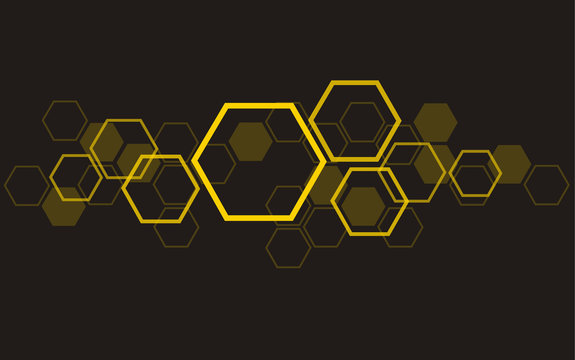 The Shape Of Hexagon Concept Design Abstract Technology Background Vector EPS10