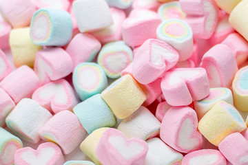 Sweets Marshmallows background,selective focus