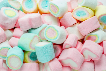 Sweets Marshmallows background,selective focus