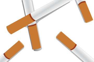 cigarettes and color background vector