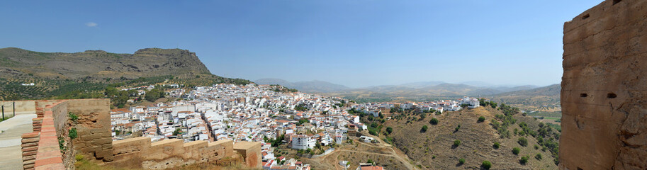 Fototapeta na wymiar Panorama of Alora Andalucia Spain taken from castle wall.