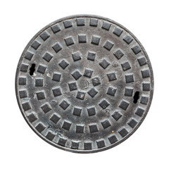 Rusty, grunge manhole cover