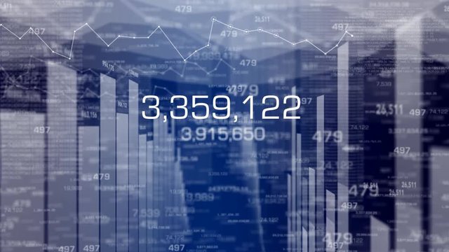 Data, charts and bar graphs.
