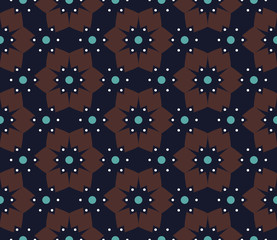 Vector modern seamless colorful geometry floral pattern, color abstract geometric background, pillow multicolored print, retro texture, hipster fashion design