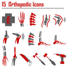  Orthopedic and spine symbol Set - vector illustration eps 10 mo