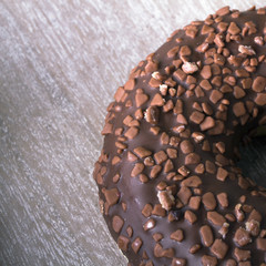 donuts on wooden background