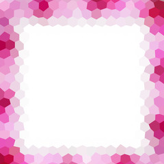 Frame low poly hexagon style vector mosaic background
